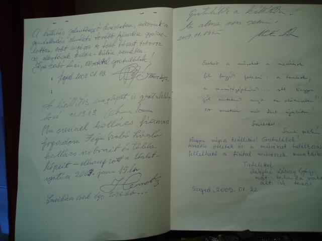 Vendégkönyv részlet-Visitors book closeup Vendégkönyv részlet-Visitors book closeup